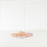 Aspinal Of London Pale Pink Beige Silk Square Scarf