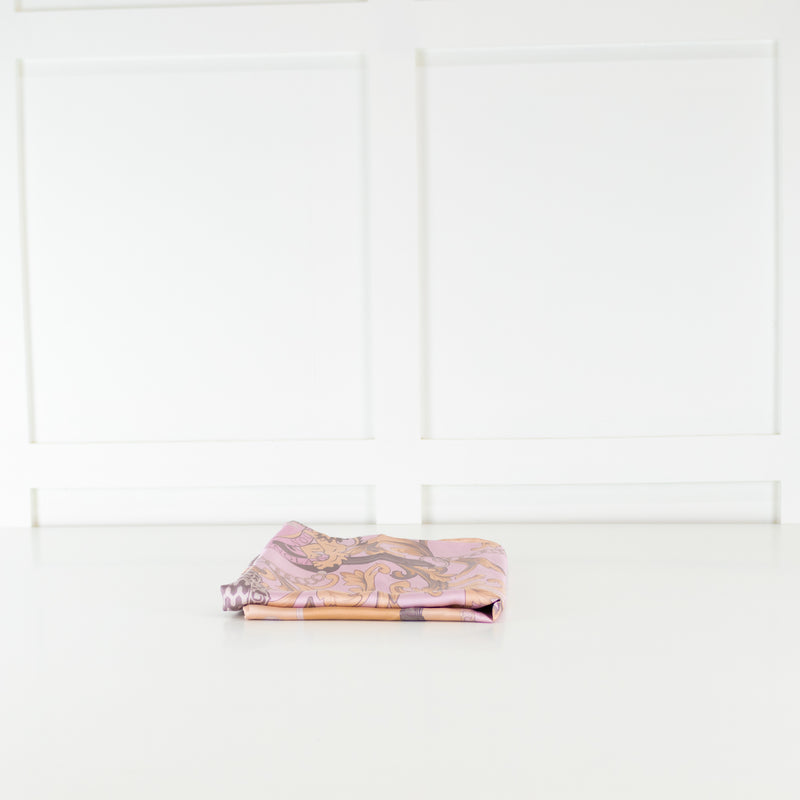 Aspinal Of London Pale Pink Beige Silk Square Scarf
