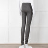 Joseph Grey Leather Stretchy Leggings