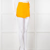 Nensi Dojaka Orange Cotton Wraparound Short Skirt