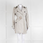 Burberry Grey Unlined Short Trench