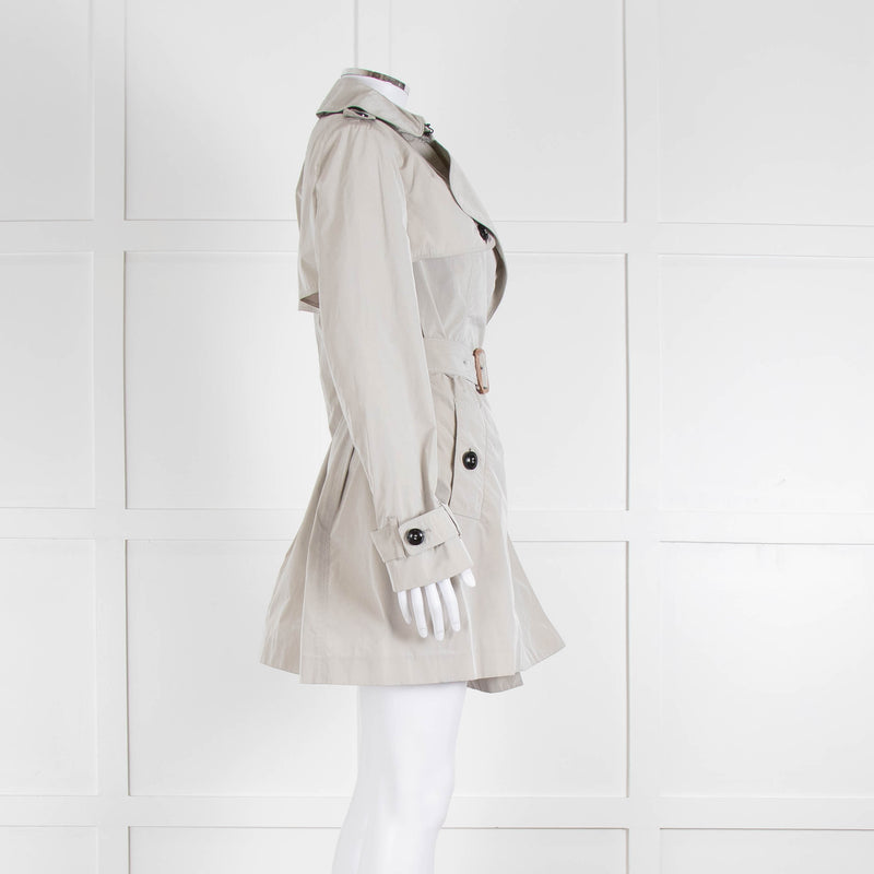 Burberry Grey Unlined Short Trench
