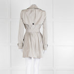 Burberry Grey Unlined Short Trench