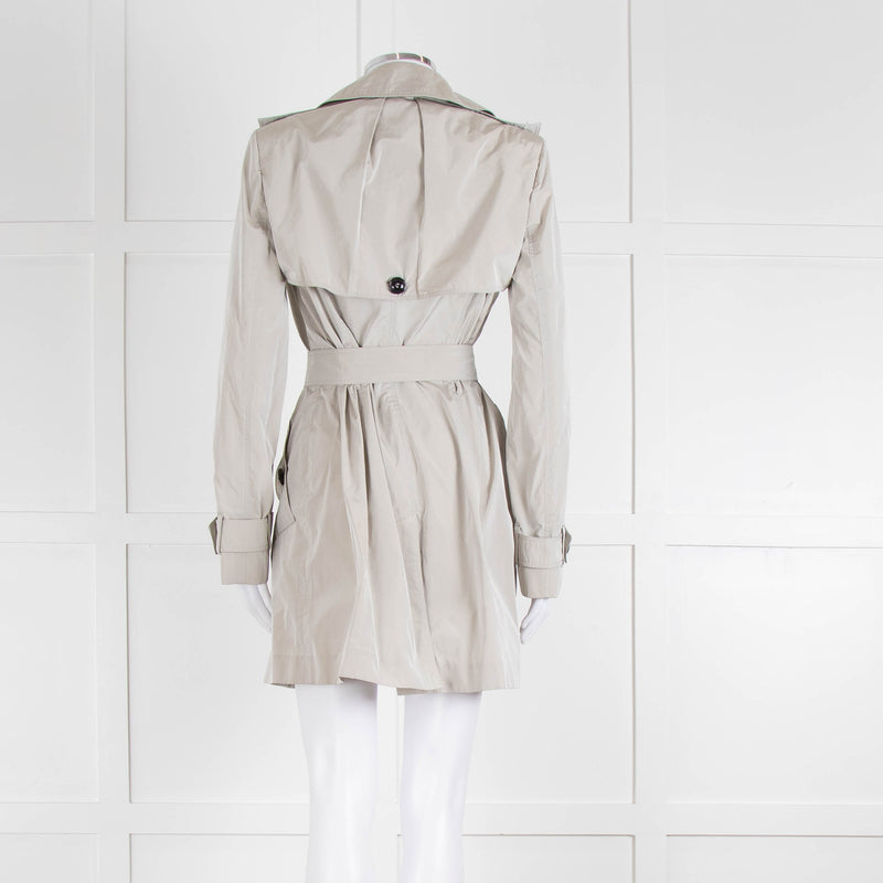 Burberry Grey Unlined Short Trench