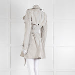 Burberry Grey Unlined Short Trench