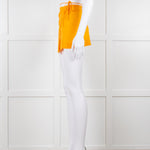 Nensi Dojaka Orange Cotton Wraparound Short Skirt