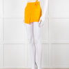 Nensi Dojaka Orange Cotton Wraparound Short Skirt