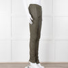 Joseph Khaki Leather Stretch Leggings