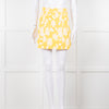 Miu Miu Yellow And White Floral Short Skirt