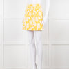 Miu Miu Yellow And White Floral Short Skirt