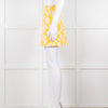 Miu Miu Yellow And White Floral Short Skirt
