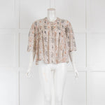 Isabel Marant Etoile Short Cotton Patterned Blouse