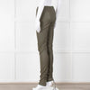 Joseph Khaki Leather Stretch Leggings
