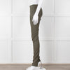 Joseph Khaki Leather Stretch Leggings