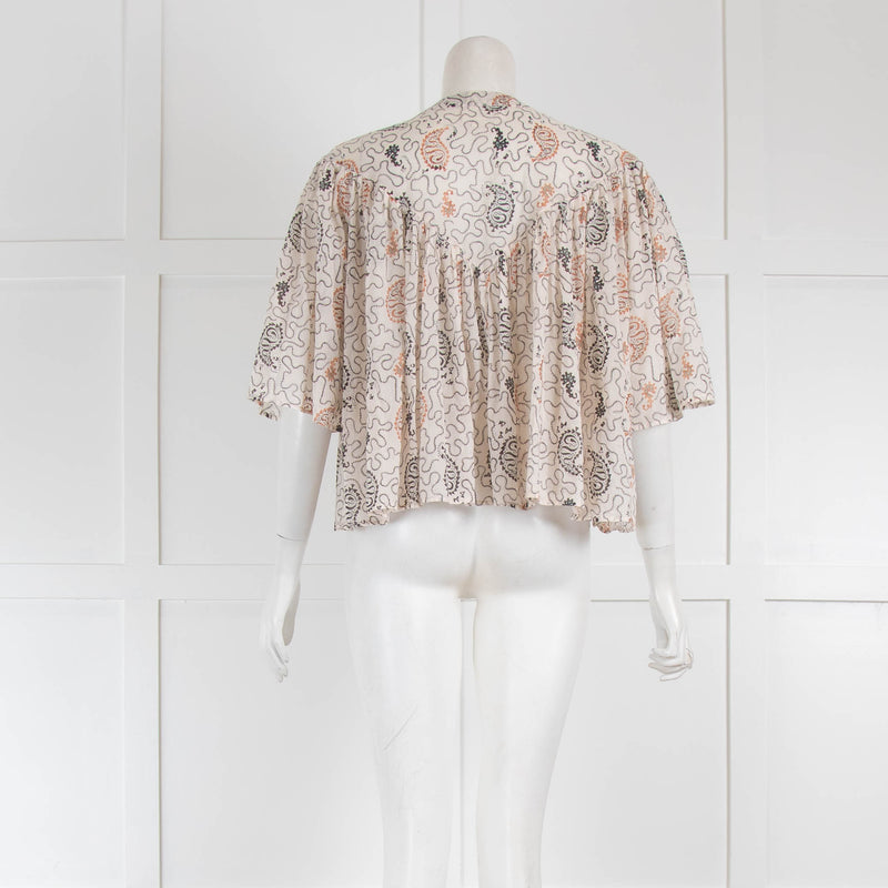 Isabel Marant Etoile Short Cotton Patterned Blouse