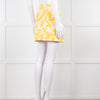 Miu Miu Yellow And White Floral Short Skirt