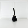 Fendi Black Satin Crystal Buckle Baguette Bag