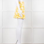 Miu Miu Yellow And White Floral Short Skirt