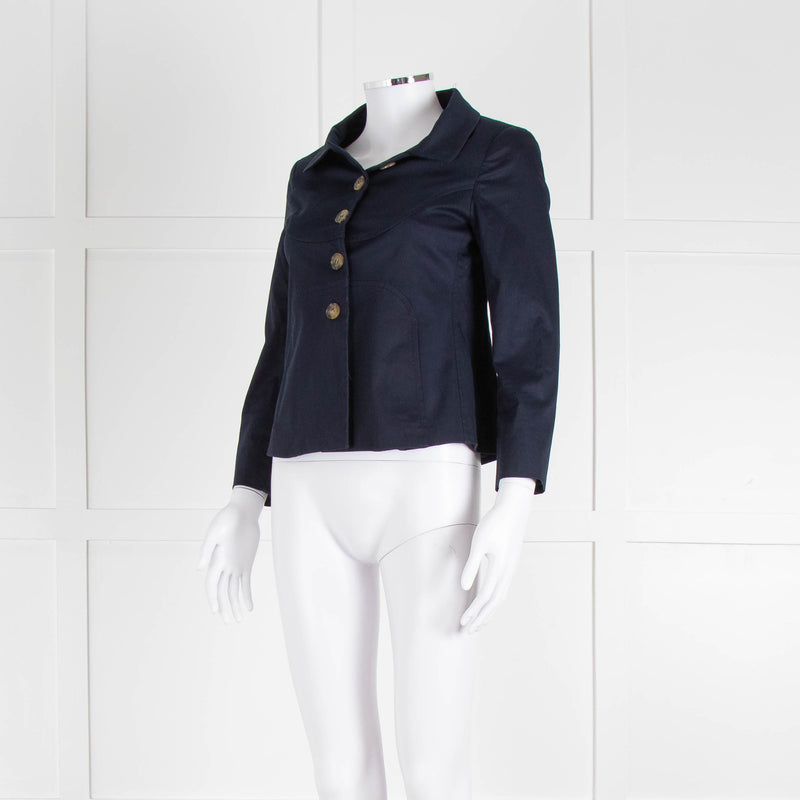 Red Valentino Navy Cotton Jacket