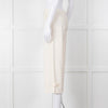 Vince Cream Cropped Button Adjustment Detail Trousers