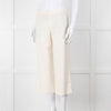 Vince Cream Cropped Button Adjustment Detail Trousers