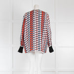 Victoria By Victoria Beckham Strawberry Print Button Up Blouse