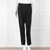 Helmut Lang Black Fine Wool Front Pleat Trousers