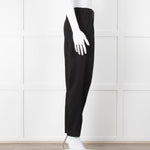 Helmut Lang Black Fine Wool Front Pleat Trousers
