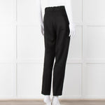 Helmut Lang Black Fine Wool Front Pleat Trousers