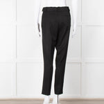 Helmut Lang Black Fine Wool Front Pleat Trousers