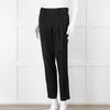 Helmut Lang Black Fine Wool Front Pleat Trousers