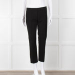 Joseph Black Cotton Blend Cigarette Trousers