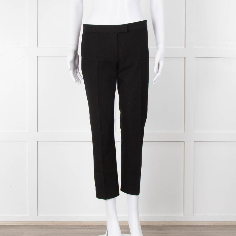 Joseph Black Cotton Blend Cigarette Trousers