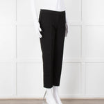 Joseph Black Cotton Blend Cigarette Trousers