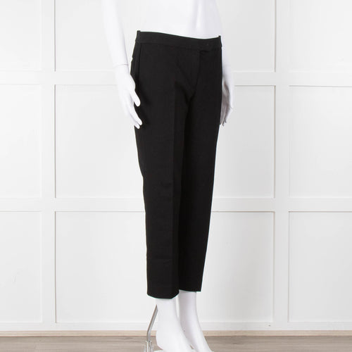 Joseph Black Cotton Blend Cigarette Trousers