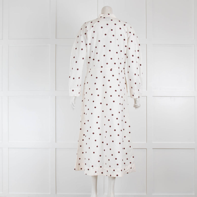ME EM White Lilac Floral Long Sleeve Maxi Dress