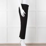 Joseph Black Cotton Blend Cigarette Trousers