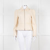 Me + Em Cream Boucle Collared Zip Up Jacket