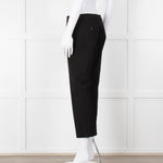 Joseph Black Cotton Blend Cigarette Trousers