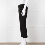 Joseph Black Cotton Blend Cigarette Trousers