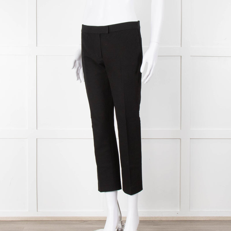 Joseph Black Cotton Blend Cigarette Trousers