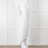 Celine White Cotton Wide Cropped Trousers