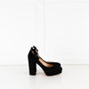 Gianvito Rossi Black Suede Sherry Platform Heels