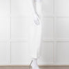 Celine White Cotton Wide Cropped Trousers