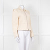 Me + Em Cream Boucle Collared Zip Up Jacket