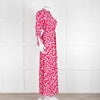 Equipment Pink White Blue Floral Shirt Dress With Tie Belt