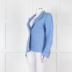 Smythe Duchess Pale Blue Linen Single Breasted Blazer