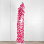 Equipment Pink White Blue Floral Shirt Dress With Tie Belt