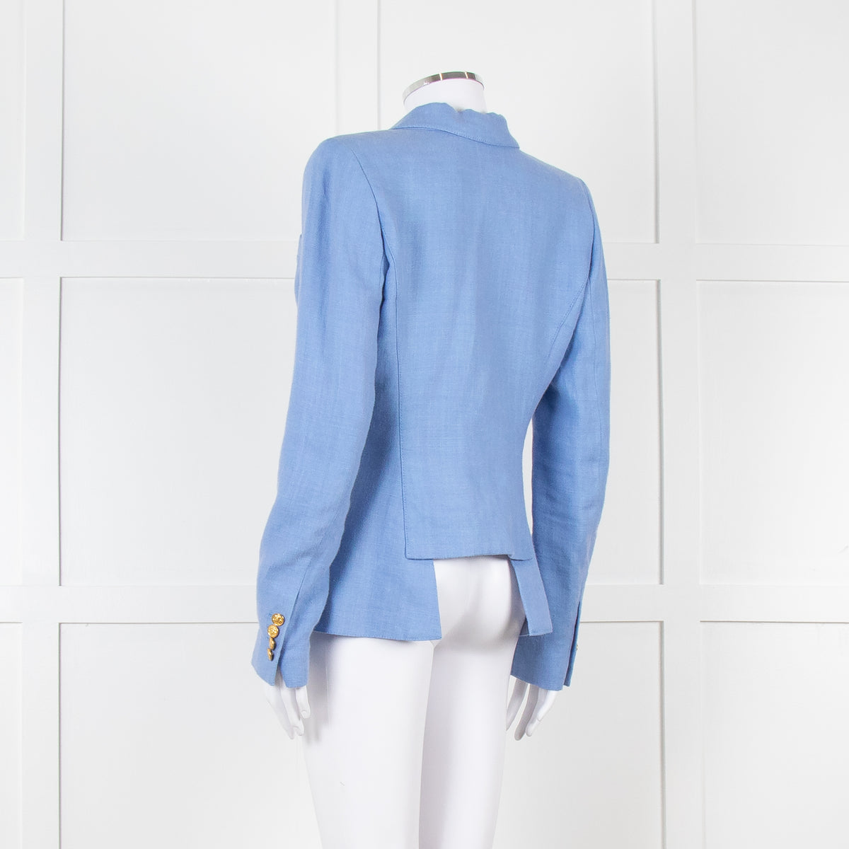 Smythe Duchess Pale Blue Linen Single Breasted Blazer