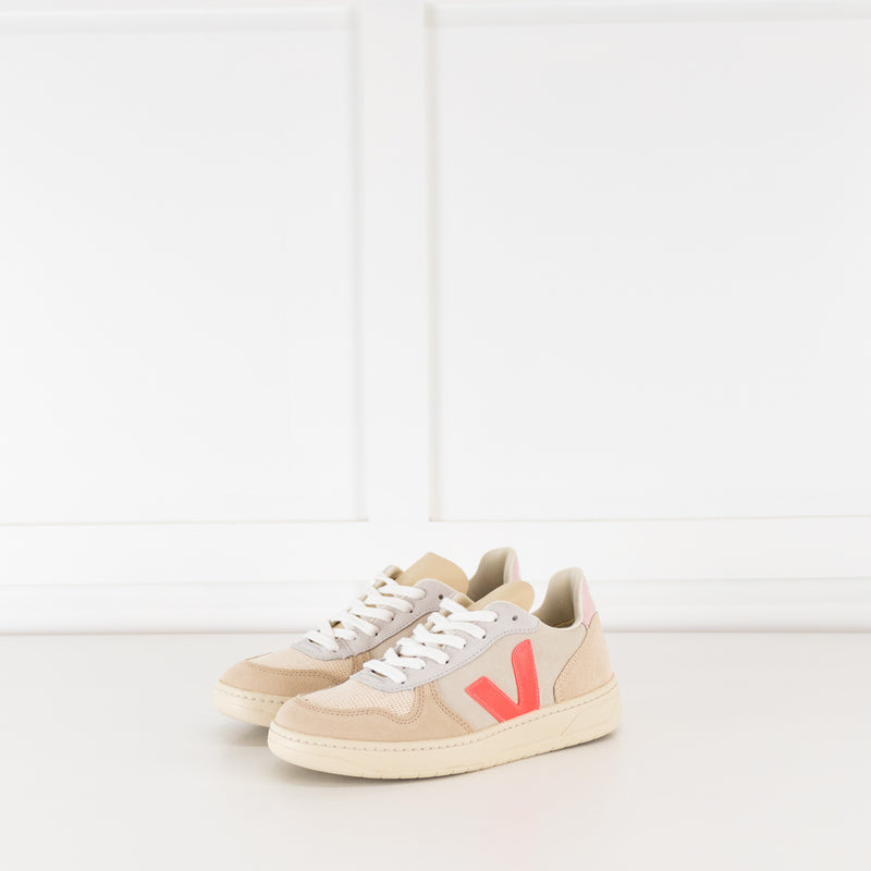 Veja V-10 Trainers Pink Logo V